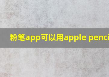 粉笔app可以用apple pencil吗